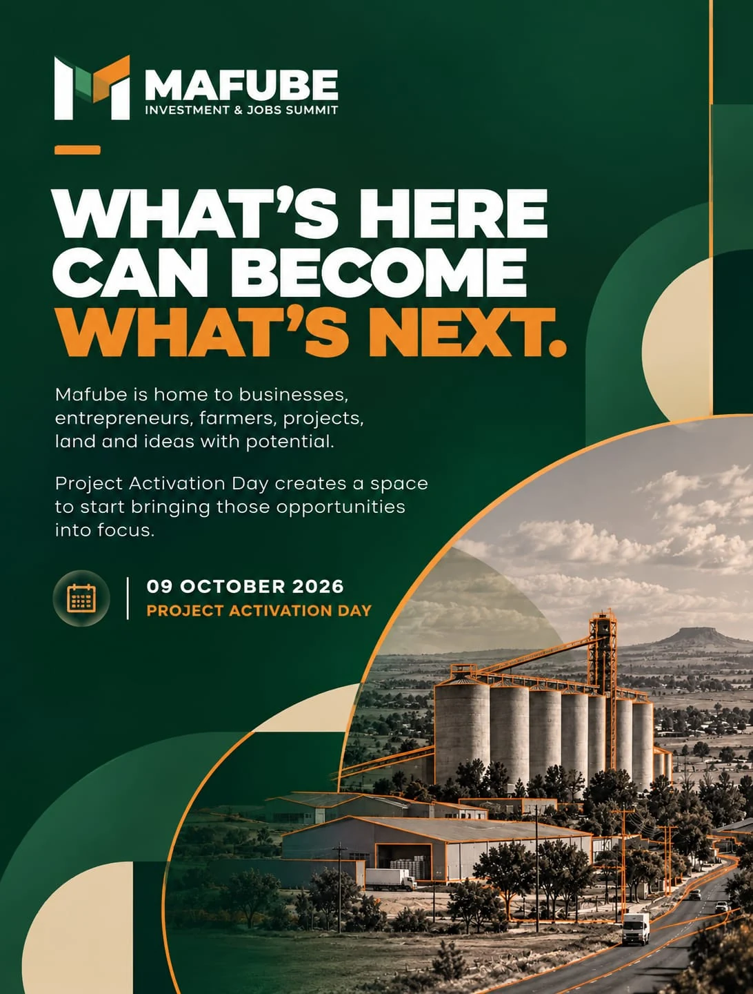 Mafube Investment & Jobs Summit campaign design: What is here can become what is next