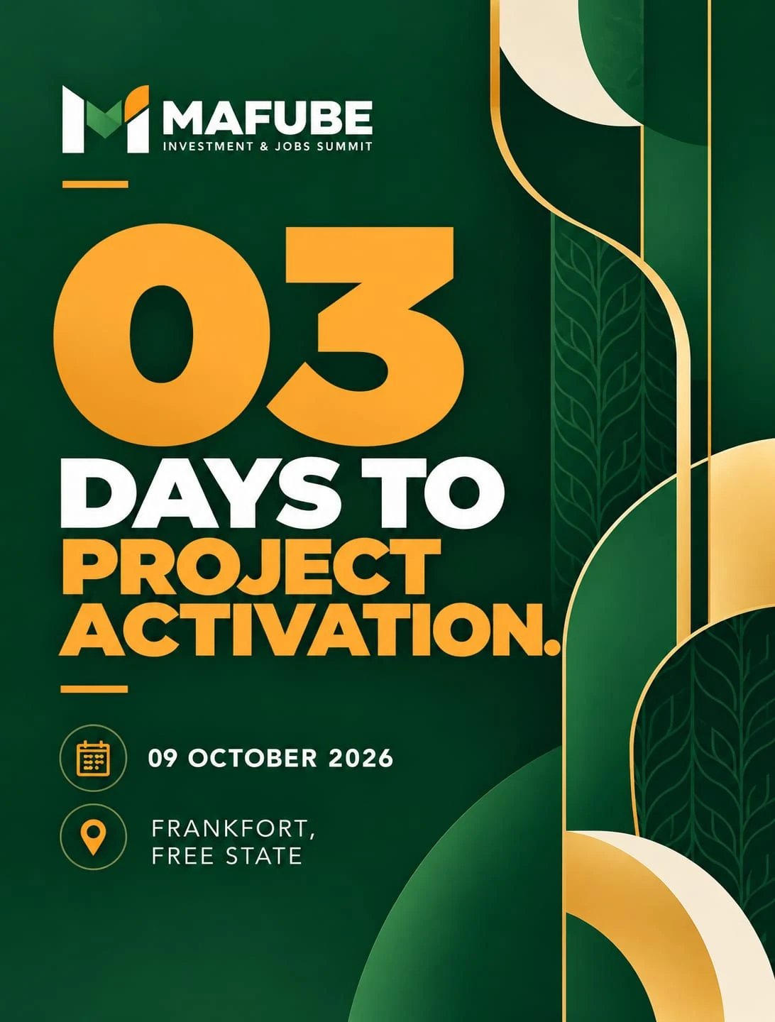 Mafube Investment & Jobs Summit campaign design: Three days to project activation