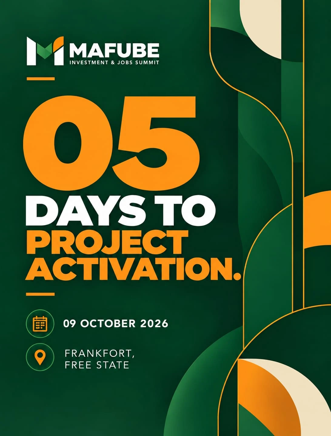 Mafube Investment & Jobs Summit campaign design: Five days to project activation