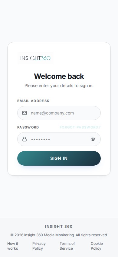 Insight 360 website homepage on mobile